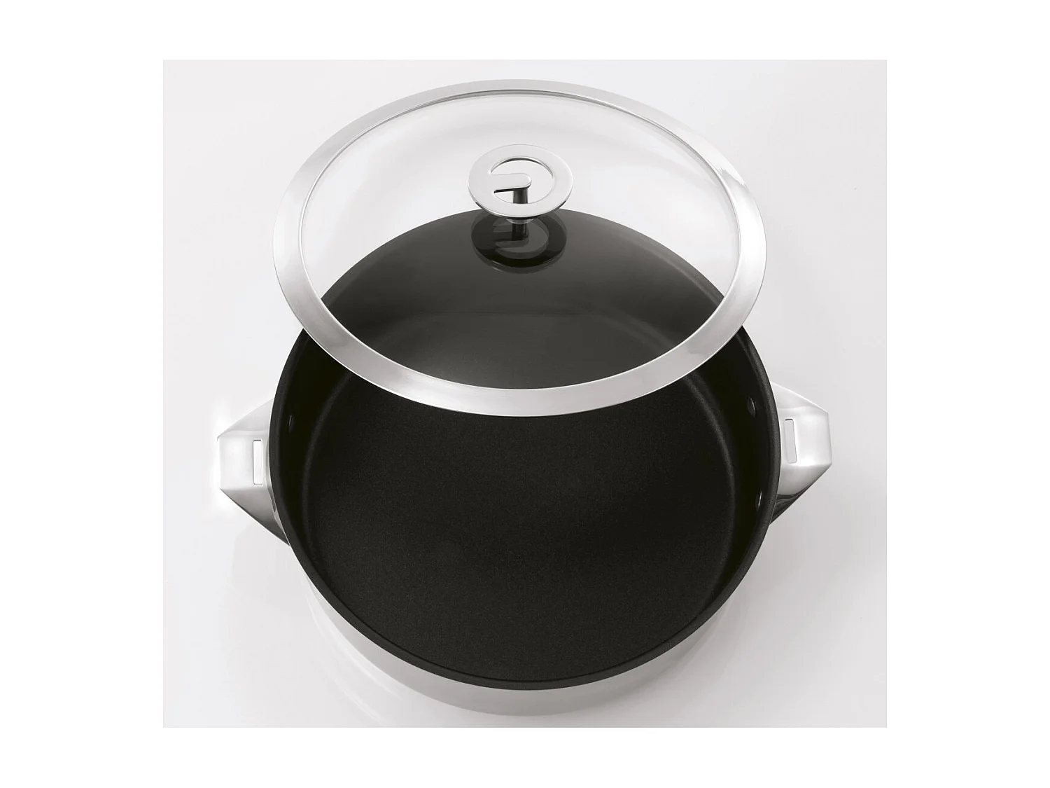 Eclipse - Set 1 sauteuse 24cm revêtement céramique avec couvercle et  2 anses amovibles