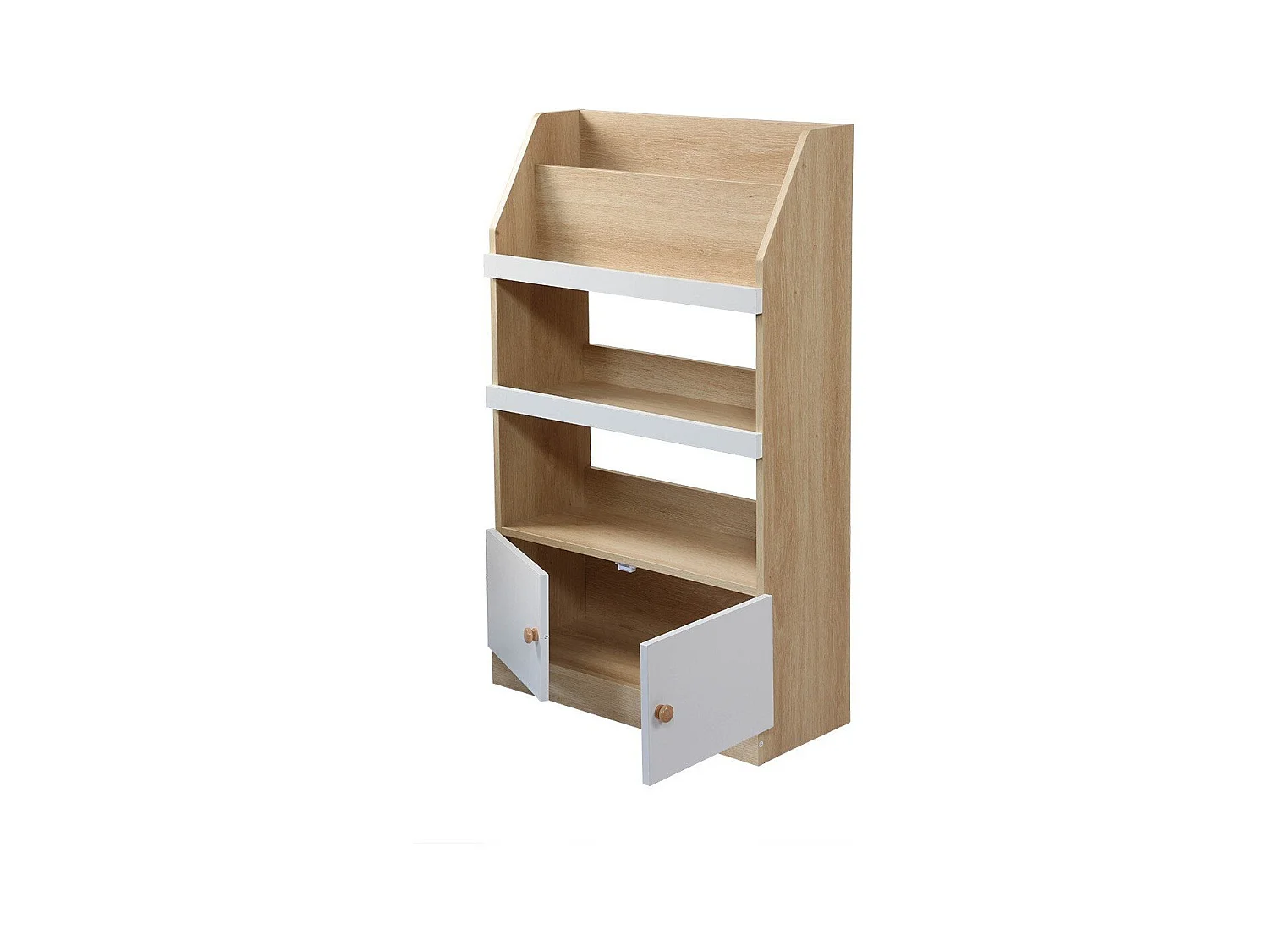 Etagère de rangement avec 2 Portes pour enfant H106 cm - LEON