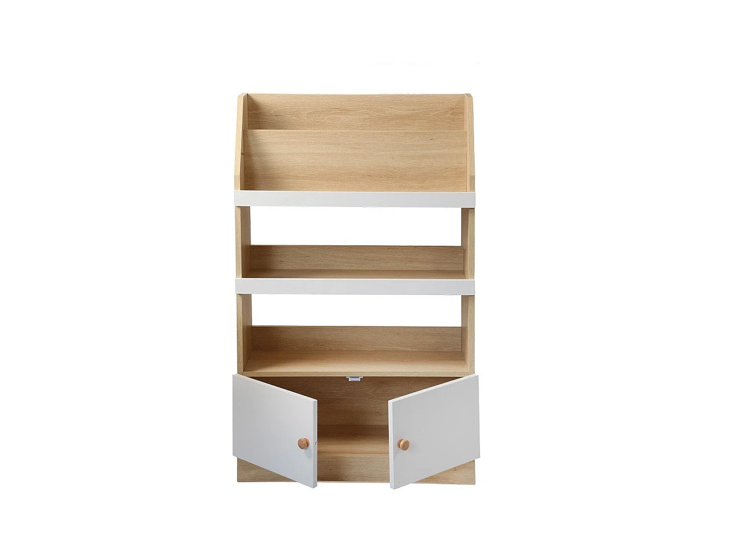 Aufbewahrungsregal mit 2 Türen für Kinder H106 cm - LEON