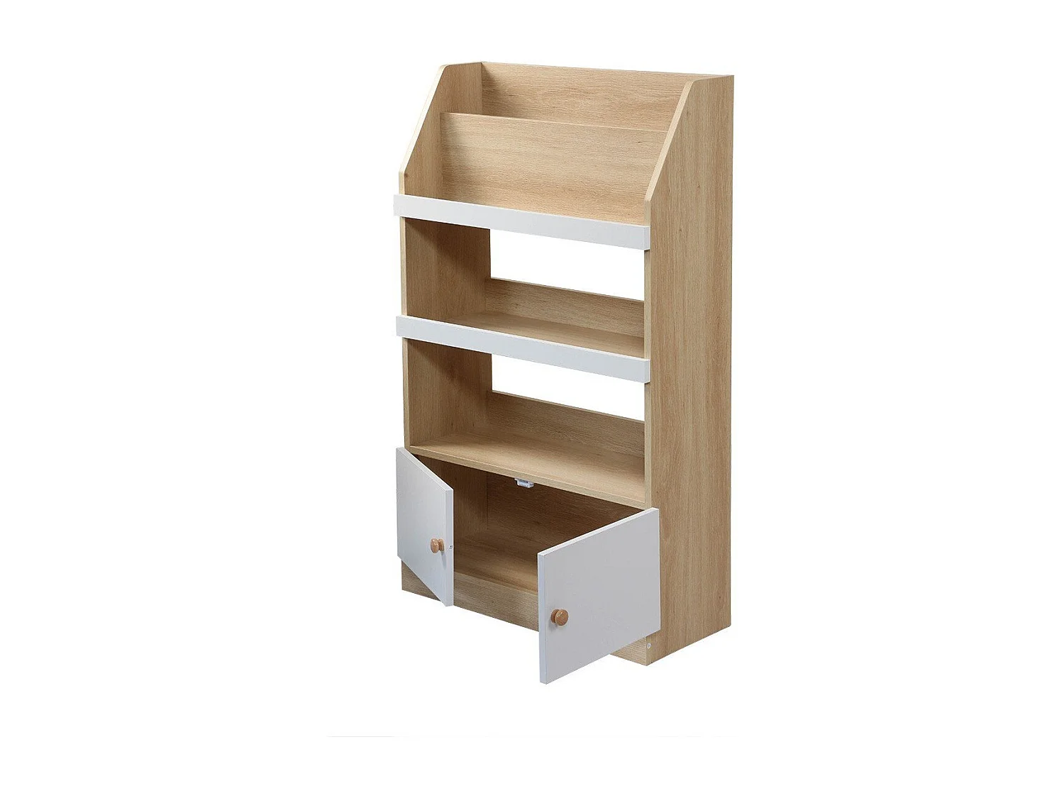 Estantería de almacenamiento con 2 puertas para niños H106 cm - LEON