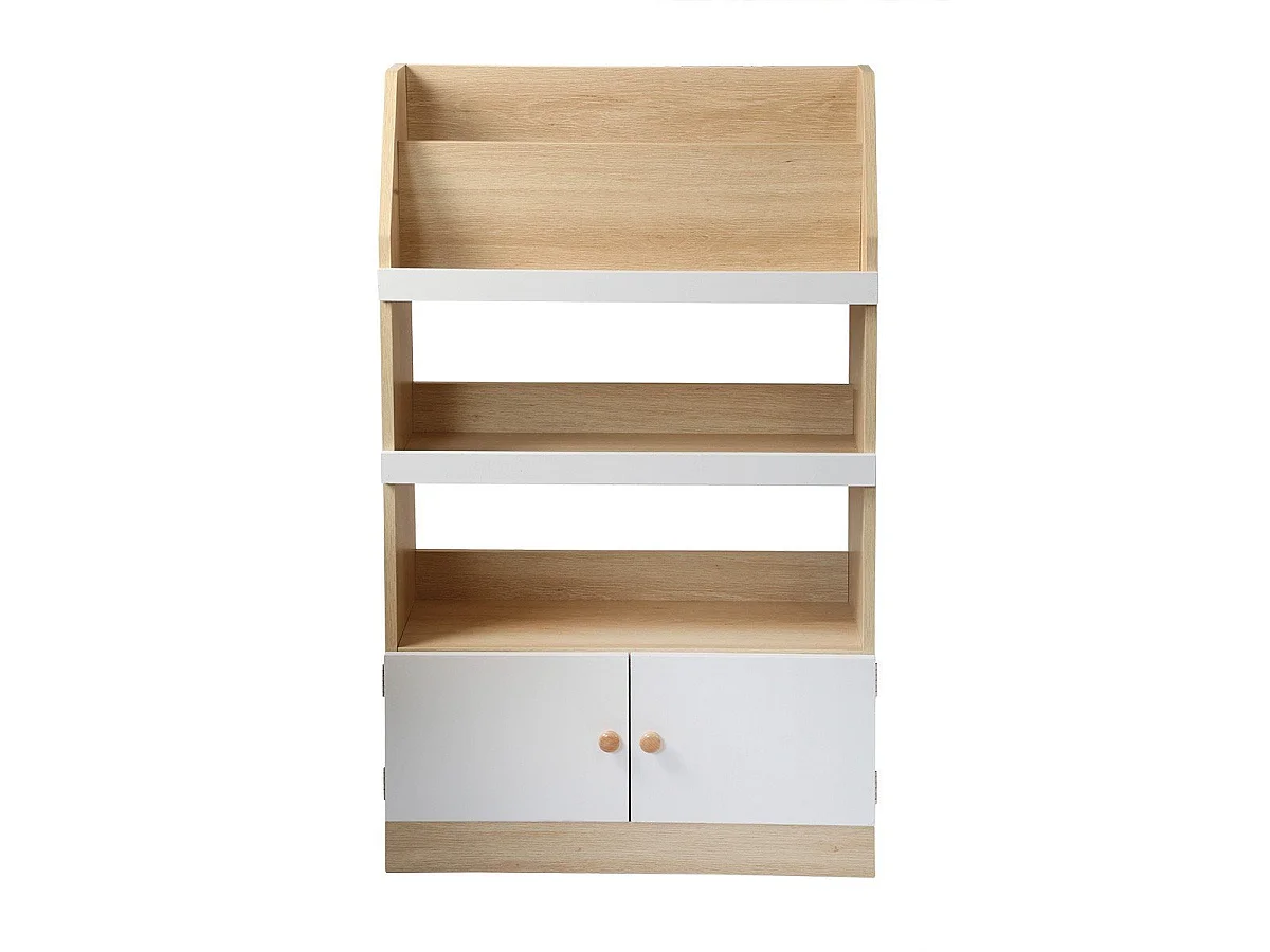 Etagère de rangement avec 2 Portes pour enfant H106 cm - LEON