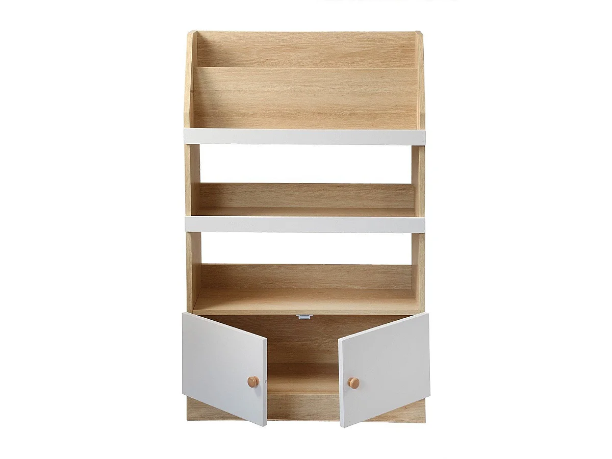 Etagère de rangement avec 2 Portes pour enfant H106 cm - LEON