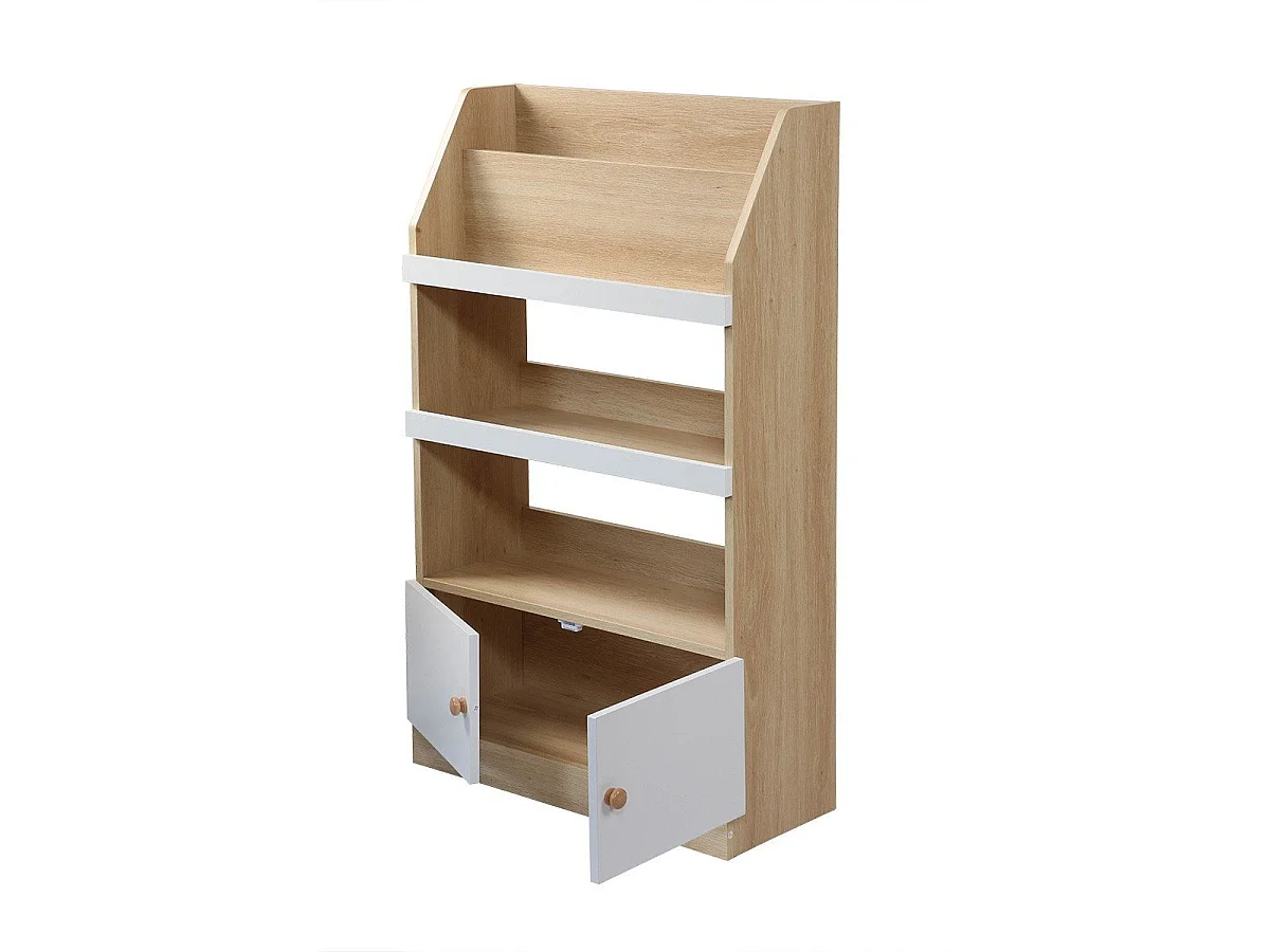 Etagère de rangement avec 2 Portes pour enfant H106 cm - LEON