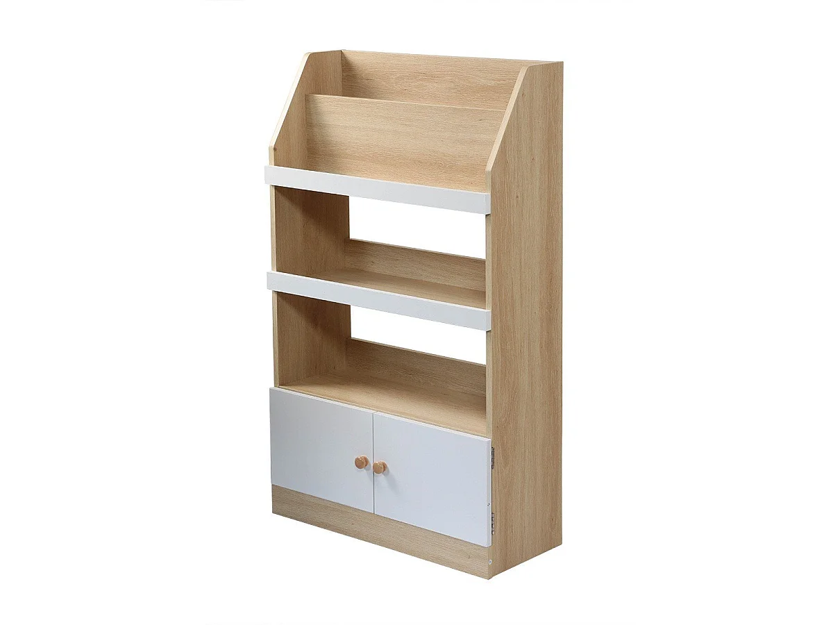 Etagère de rangement avec 2 Portes pour enfant H106 cm - LEON