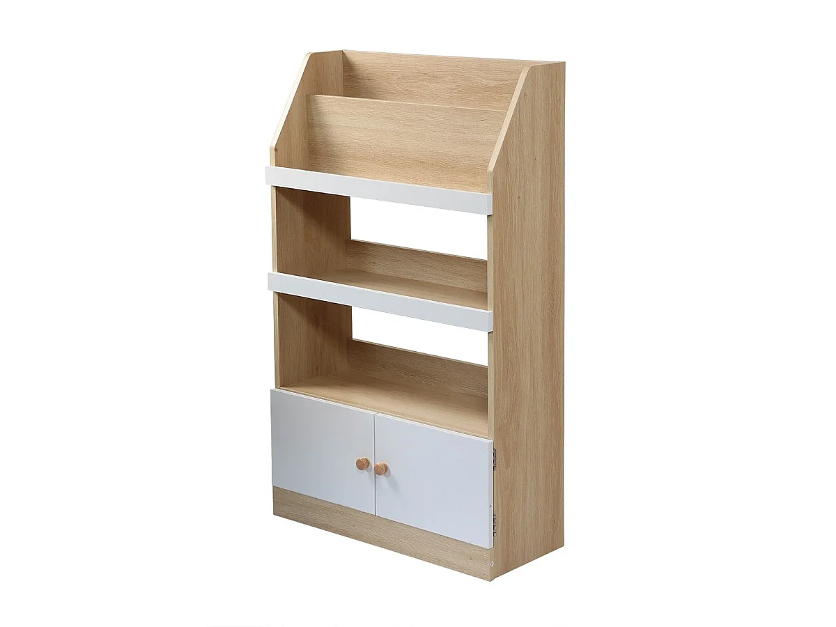Etagère de rangement avec 2 Portes pour enfant H106 cm - LEON