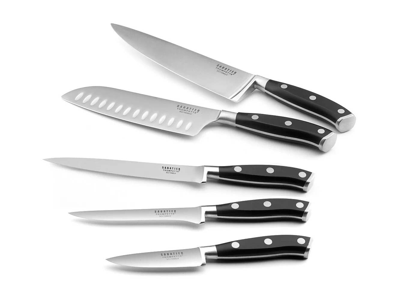 Vulcano - Bloc magnétique 5 couteaux de cuisine