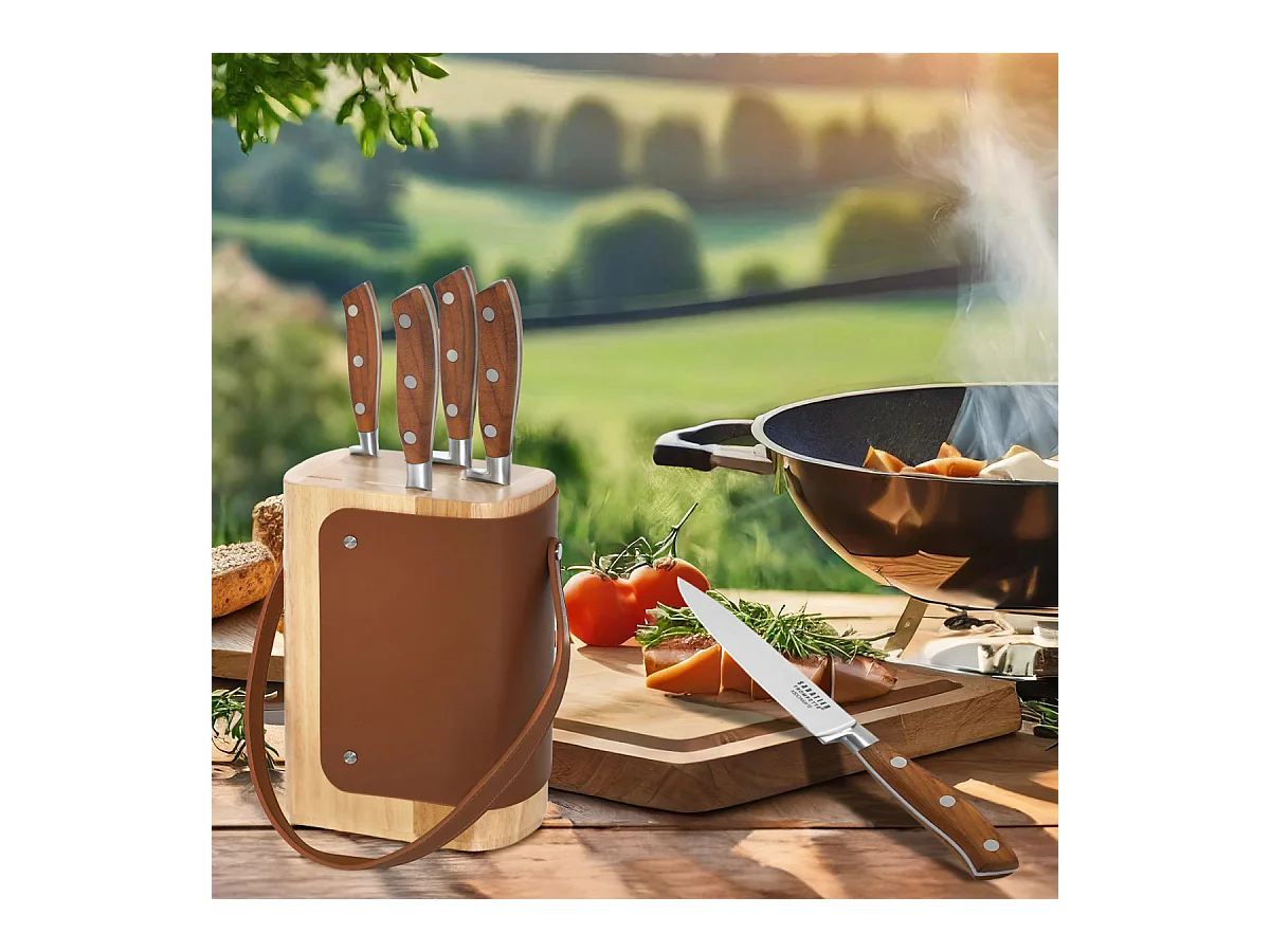 Ryokan - Bloc avec 5 couteaux de cuisine