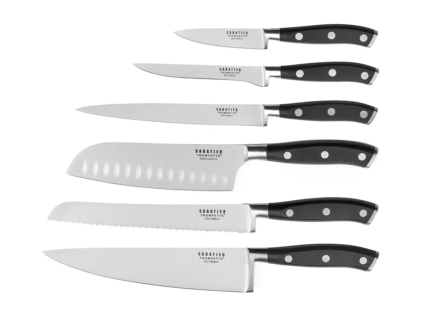 Vulcano - Trousse souple avec 6 couteaux de cuisine