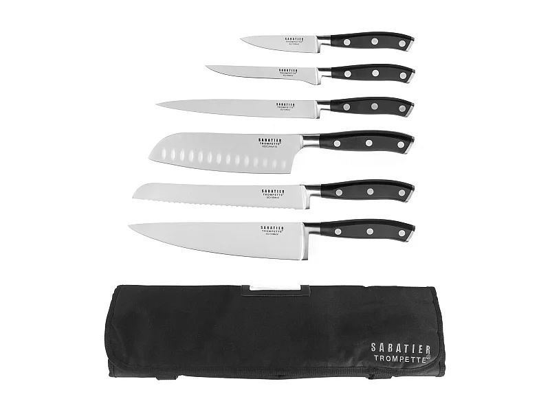 Vulcano - Trousse souple avec 6 couteaux de cuisine