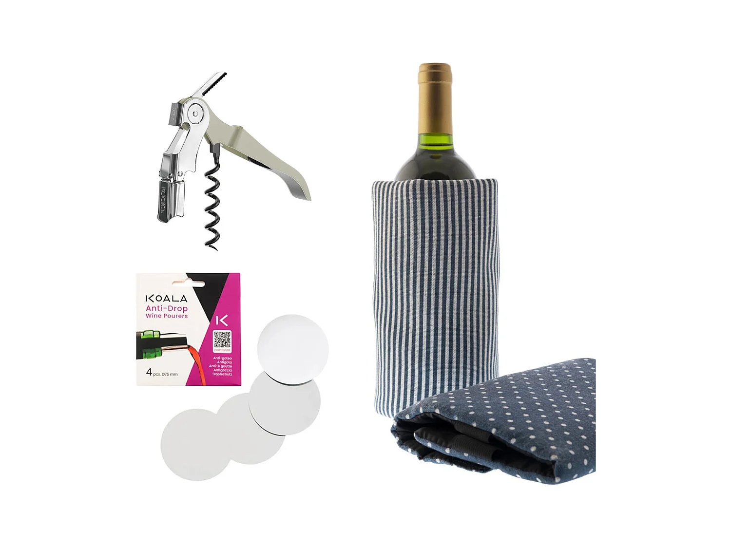 Apérifun - Set initiation 3 pièces pour la dégustation des vins - Bleu