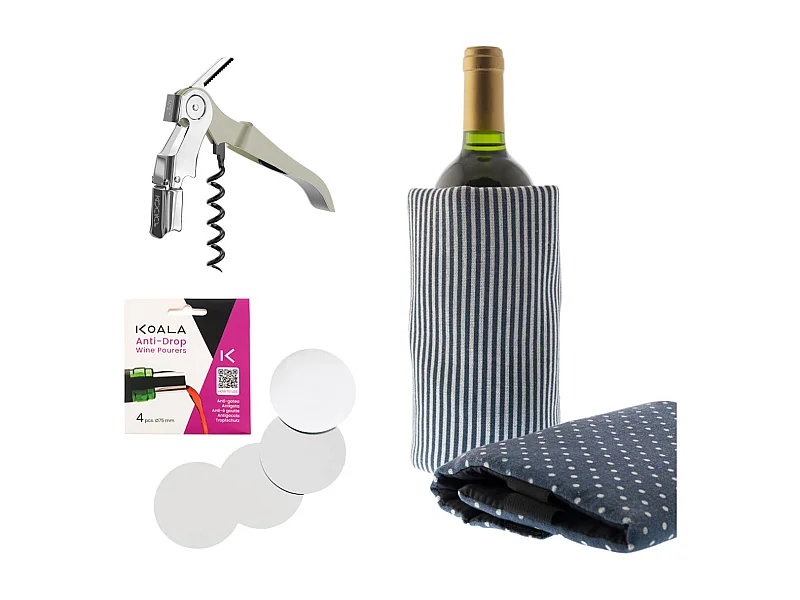 Apérifun - Set initiation 3 pièces pour la dégustation des vins - Bleu