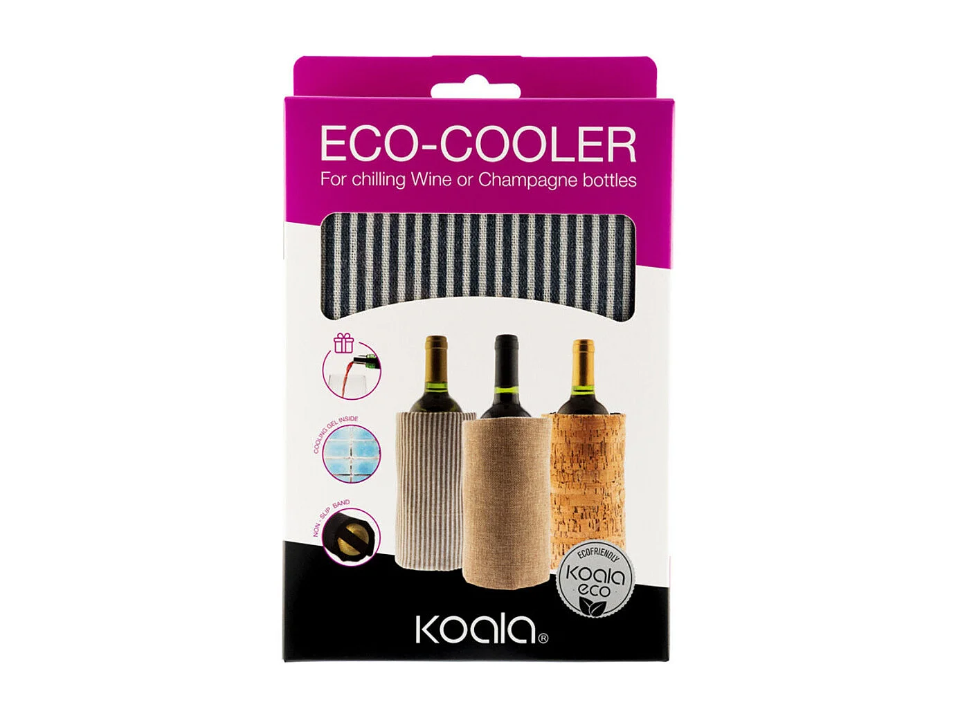 Fresh Coton Bleu - Pochette régrigérante avec feuilles anti-goutte