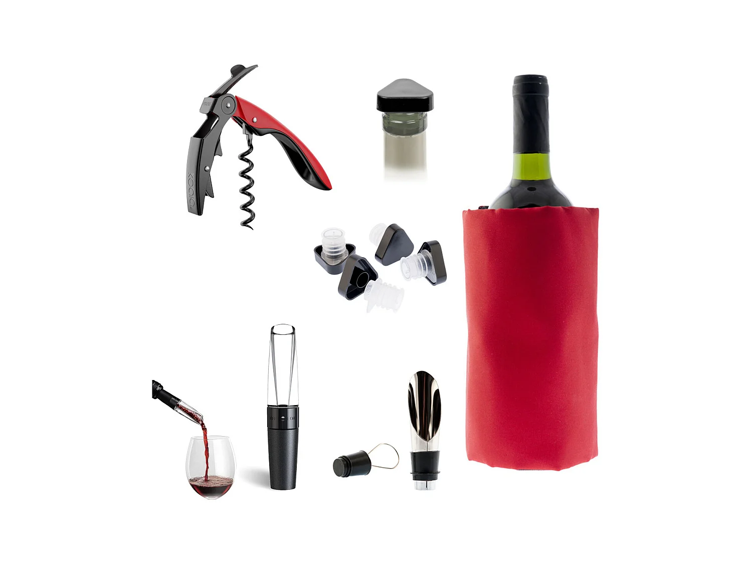 Apérifun - Set prestige 6 pièces pour dégustation des vins - Rouge