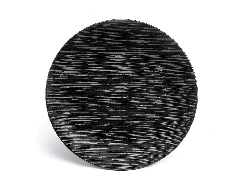 Magma Noir - Assiette de présentation 29 cm (lot de 6)