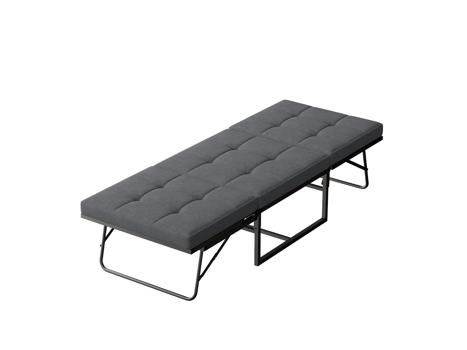 Lit Pliant 76x197 CM, Canapé-lit 1 Personne pour Adult，Dossier réglable sur 5 Positions, Aucun Assemblage requis