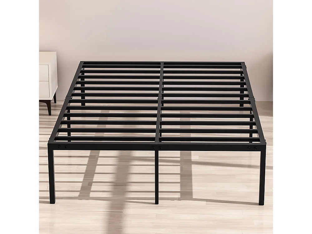 Lit en Métal 160x200cm, Noir