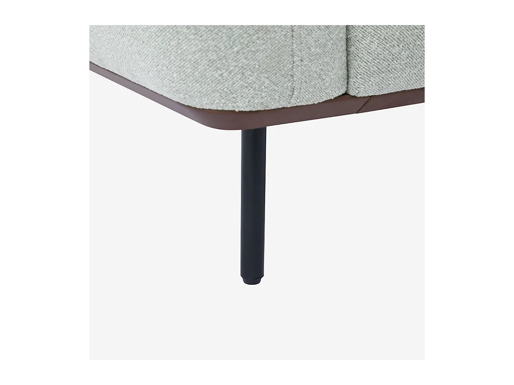 Habitat - Fauteuil en tissu et métal - Gris mélangé - Larimar