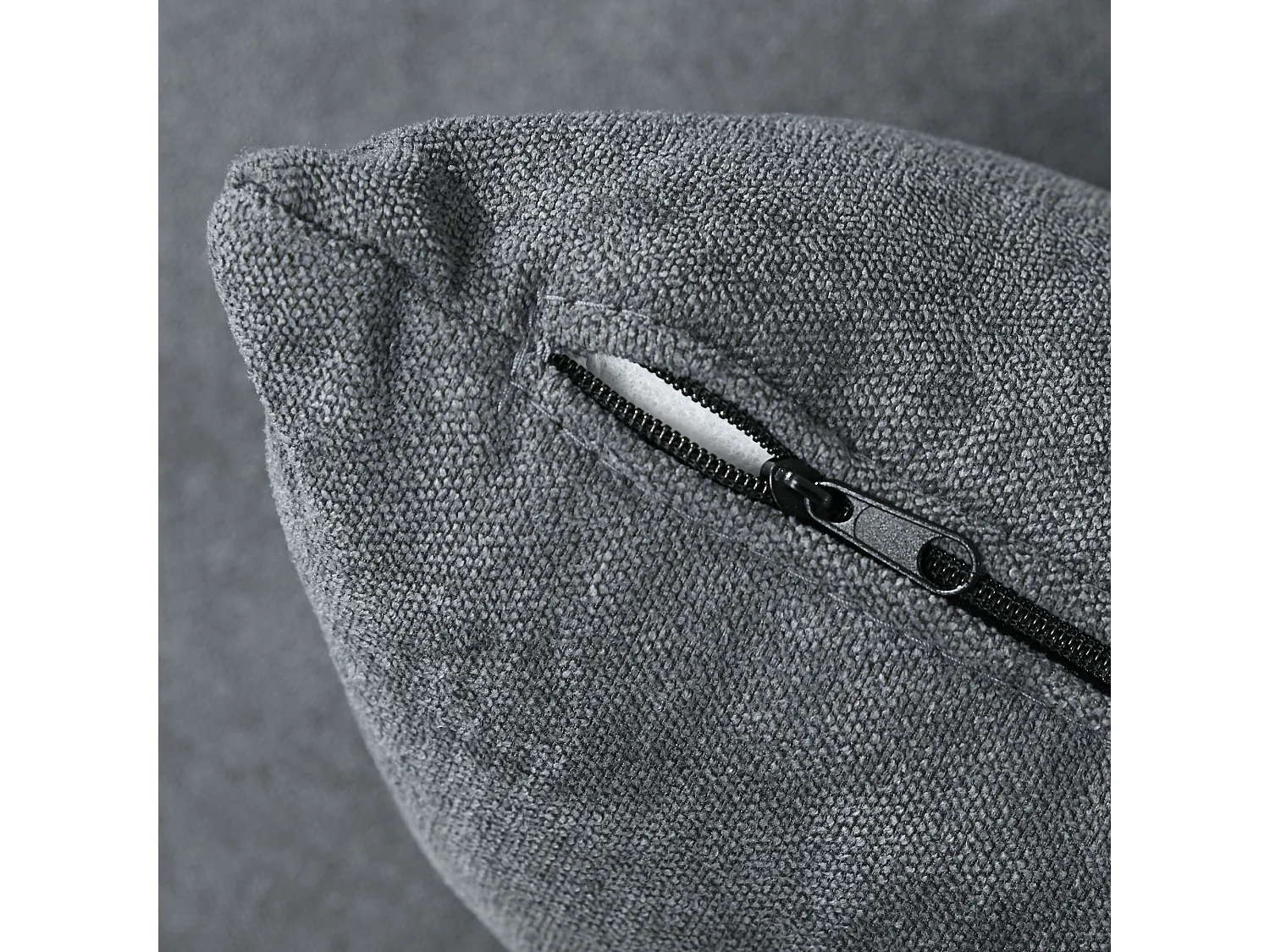 2-zits slaapbank met bedfunctie, verstelbare rugleuning, decoratieve fluwelen kussens, grijs (155x90x88,5 cm)