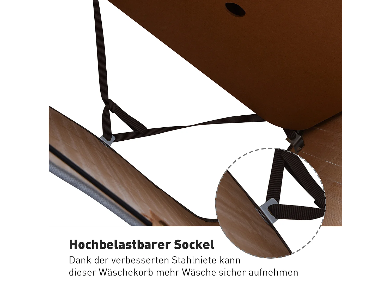 Panier à linge en bambou avec couvercle, 70 L, sac amovible, gris (40x30x60 cm)