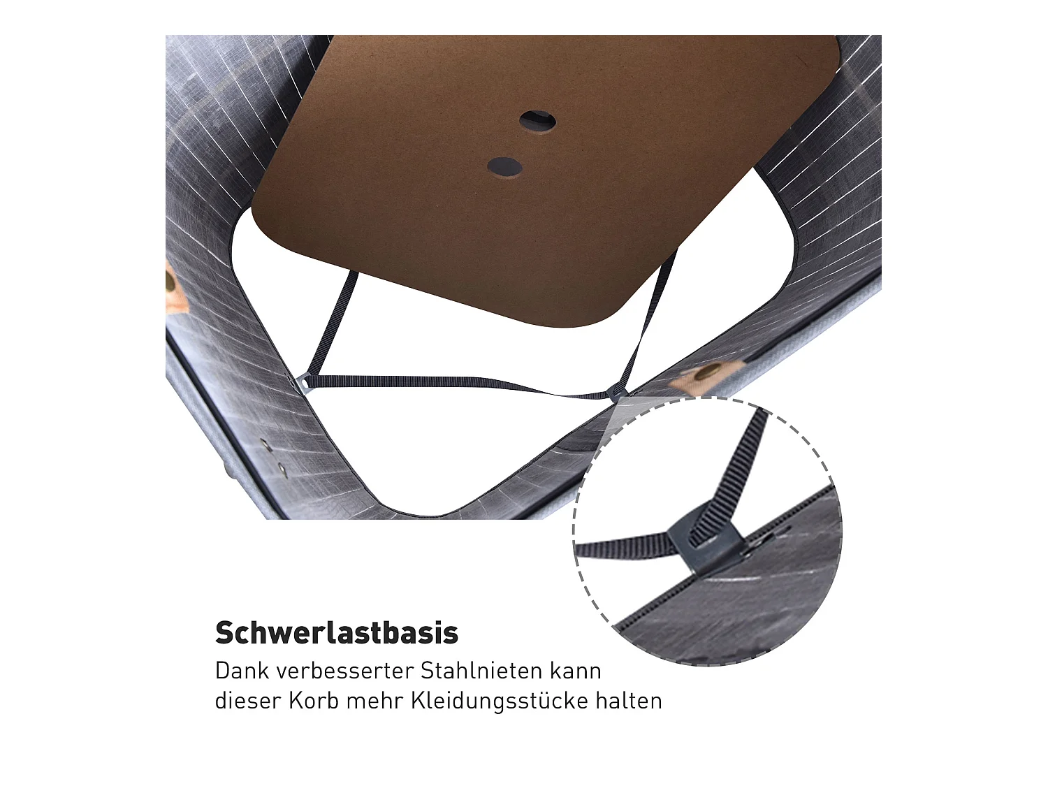 Panier à linge pliable avec couvercle, sac lavable amovible, bambou gris (40x30x60cm)