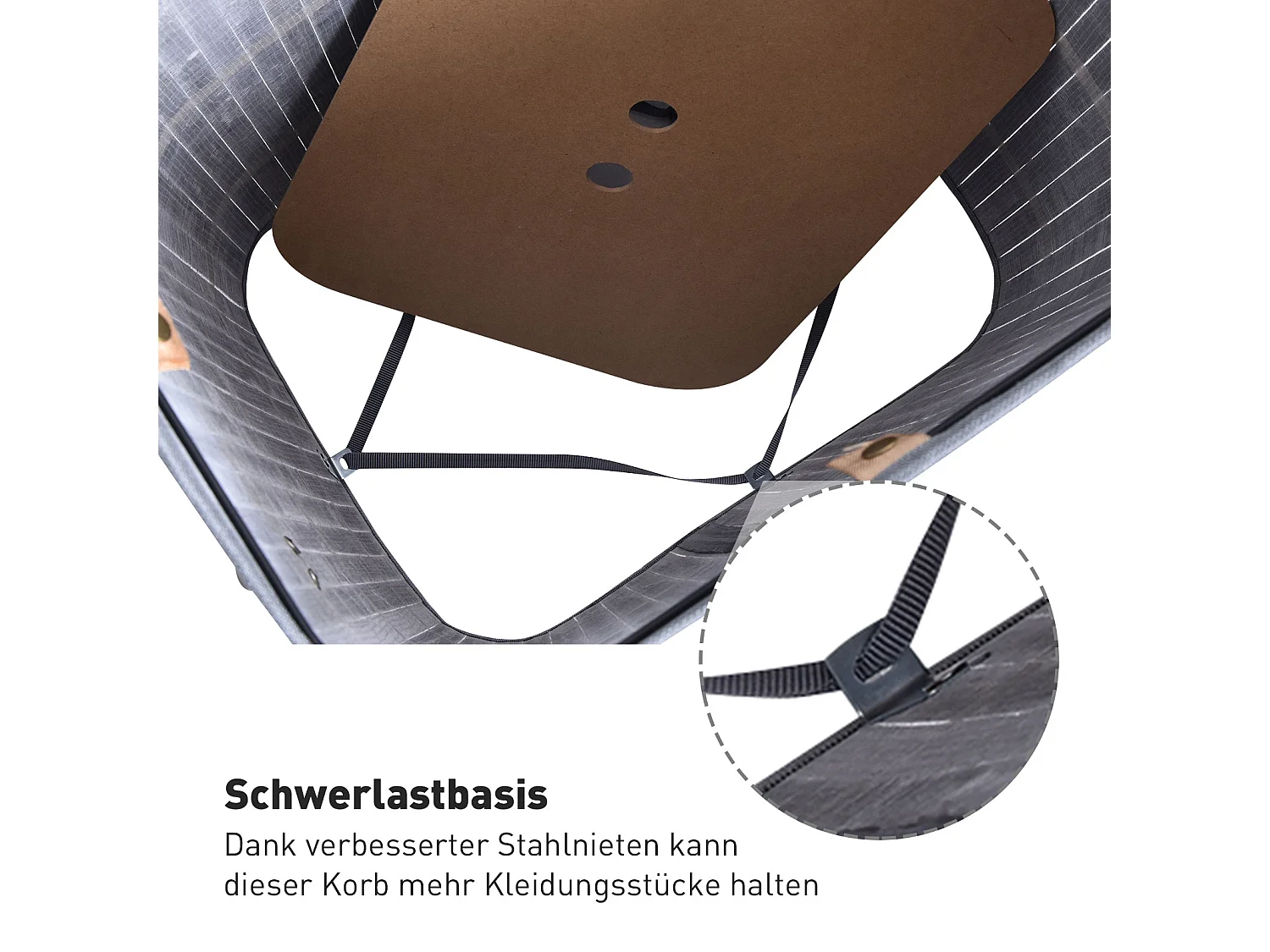 Panier à linge pliable avec couvercle, sac lavable amovible, bambou gris (40x30x60cm)