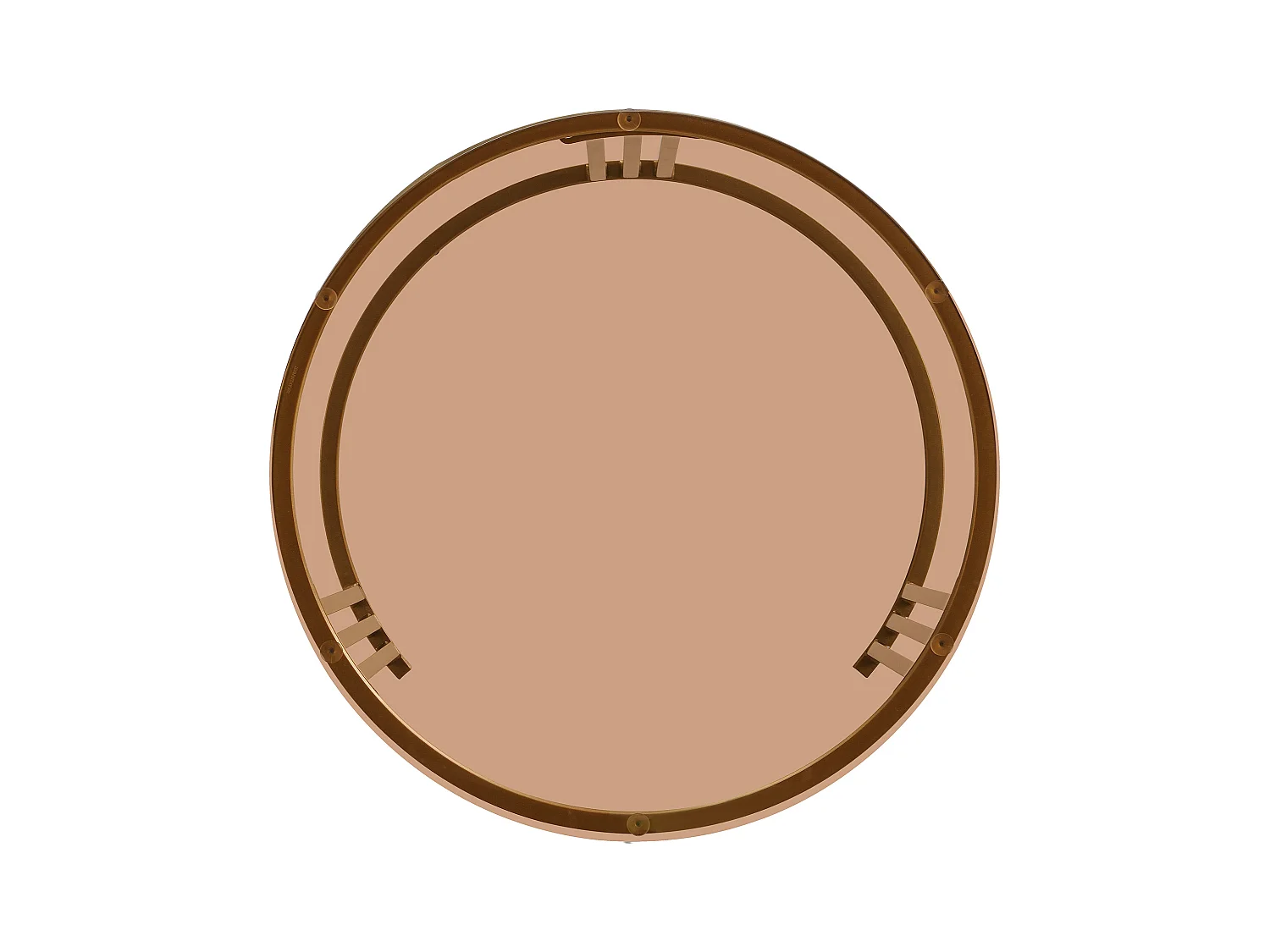 Tavolino rotondo 2 in 1 in MDF con piano in vetro temperato bianco e marrone, 2 cassetti, (70x70x45 + 50x50x40 cm)