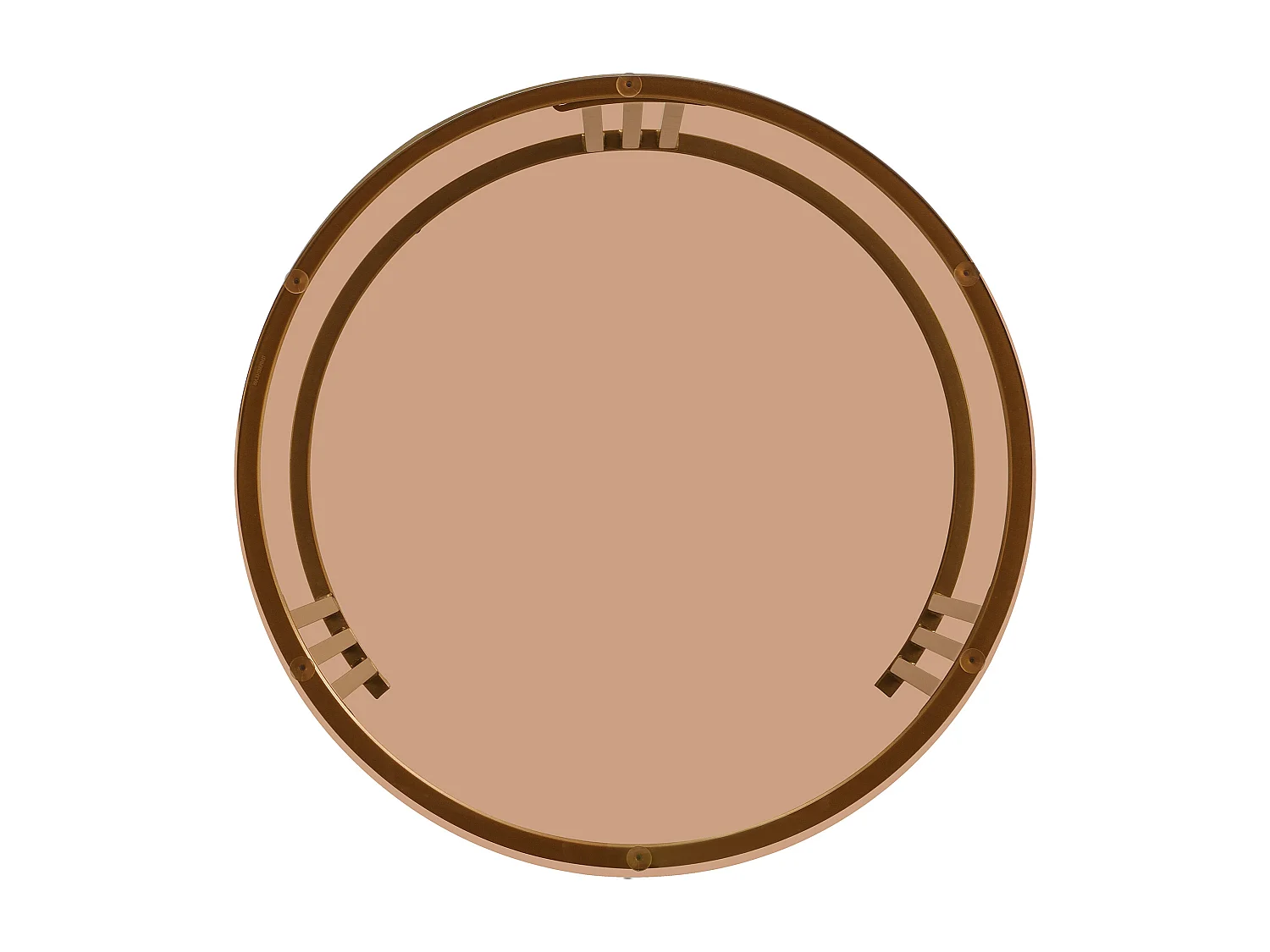 Table basse ronde 2-en-1 en MDF, avec plateau en verre trempé blanc et marron, 2 tiroirs, (70x70x45 + 50x50x40 cm)