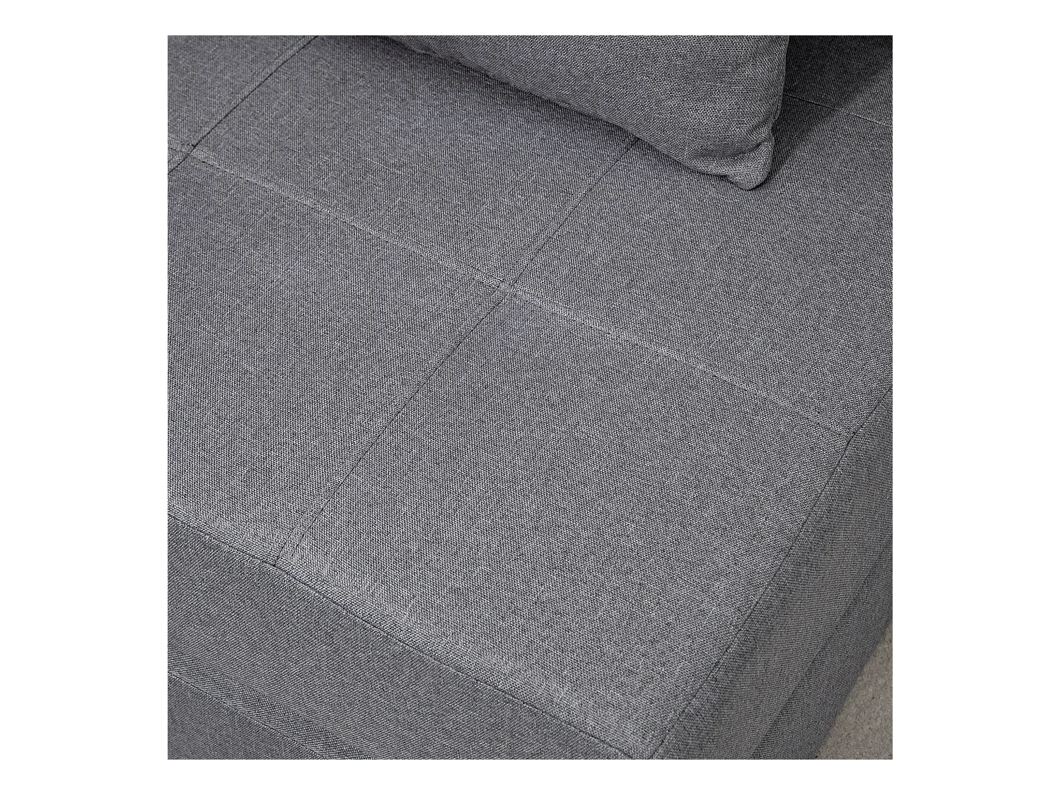 Fauteuil convertible 2-en-1 avec fonction lit, mousse, gris foncé (70x70x61cm)