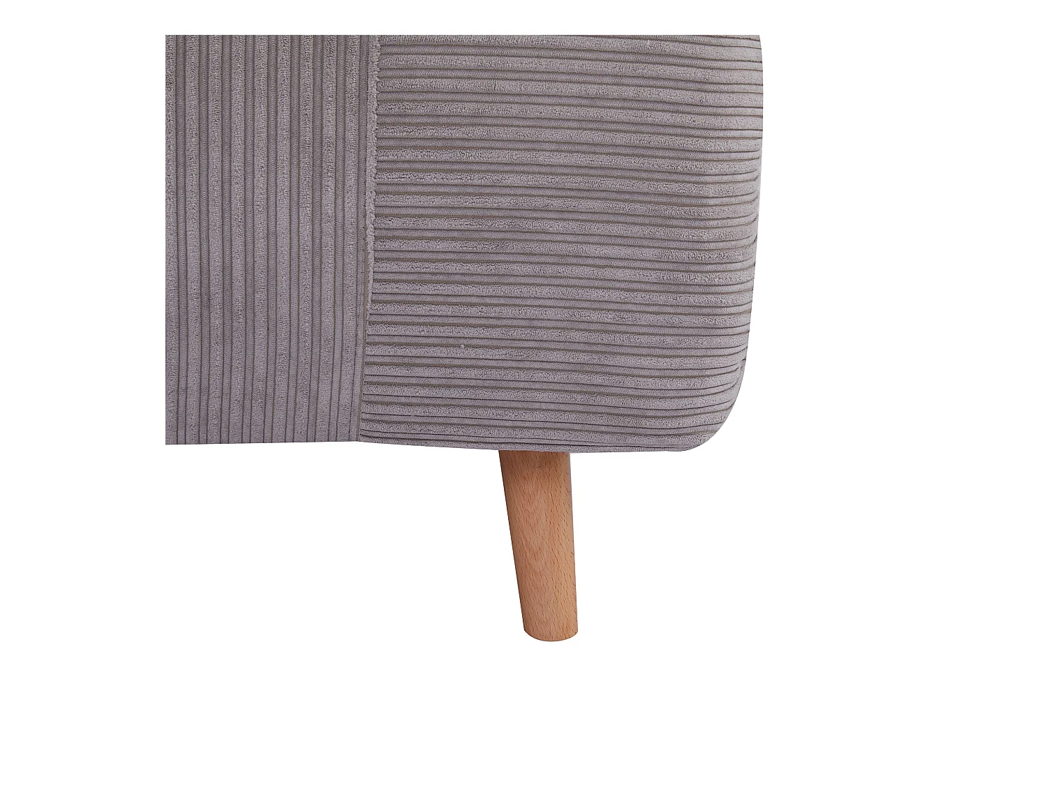 Canapé-lit 2 en 1, dossier réglable, matelas pliant, bois, gris clair (82x89x83cm)