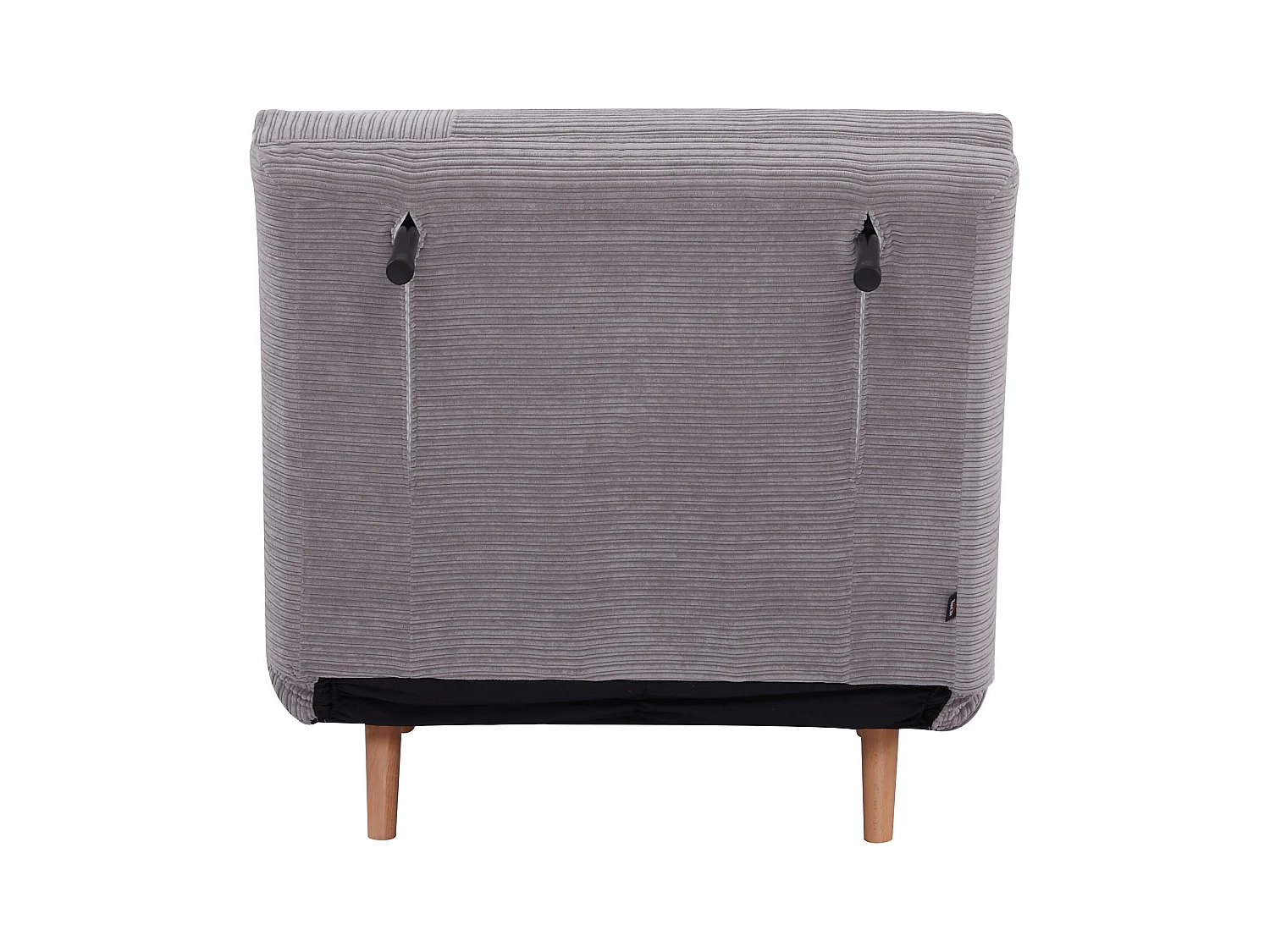 Canapé-lit 2 en 1, dossier réglable, matelas pliant, bois, gris clair (82x89x83cm)