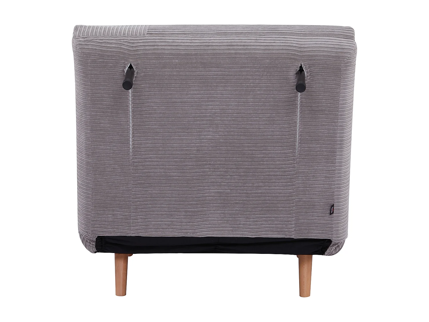 Canapé-lit 2 en 1, dossier réglable, matelas pliant, bois, gris clair (82x89x83cm)