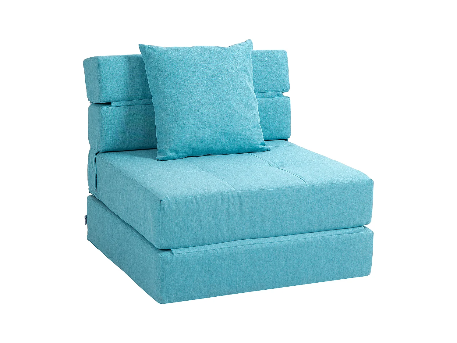 Sillón convertible 2 en 1 con función cama, espuma, azul (70x70x61cm)