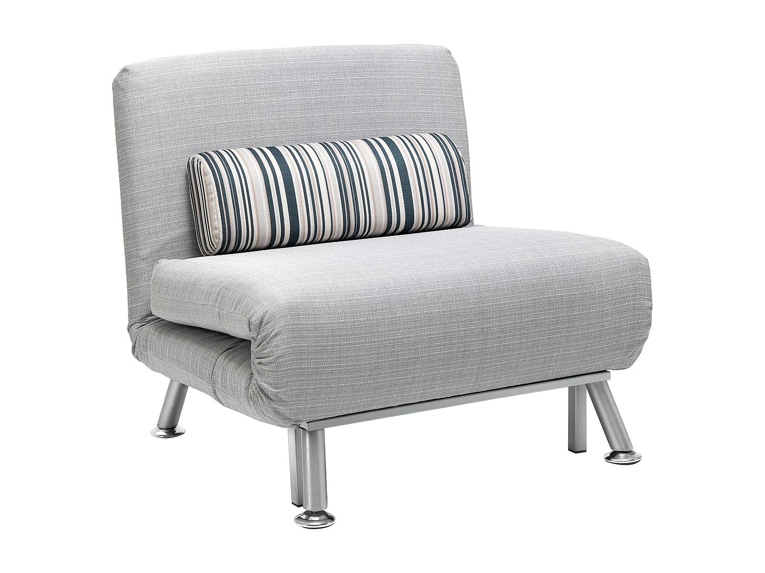 Divano letto pieghevole e divano letto, materasso pieghevole, metallo, grigio (75x70x75 cm)