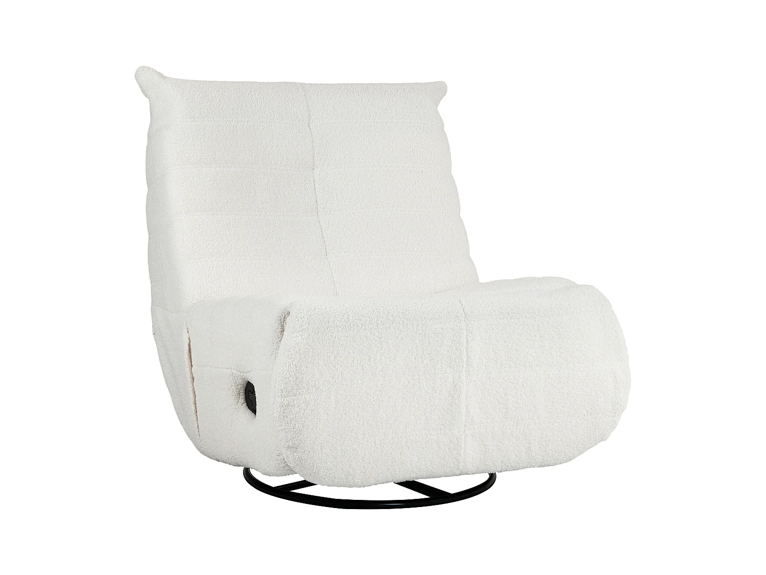 Relaxsessel Drehbar mit Liegefunktion et Schaukelfunktion, Polyester, Beige (84x104x87 cm)