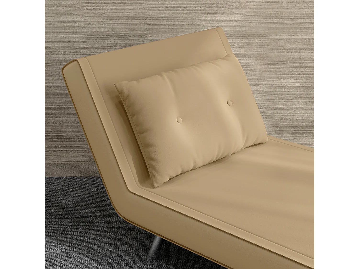 3-in-1 converteerbare fauteuil met bedfunctie, fluweel, inclusief kussen, bruin (77x88x83cm)