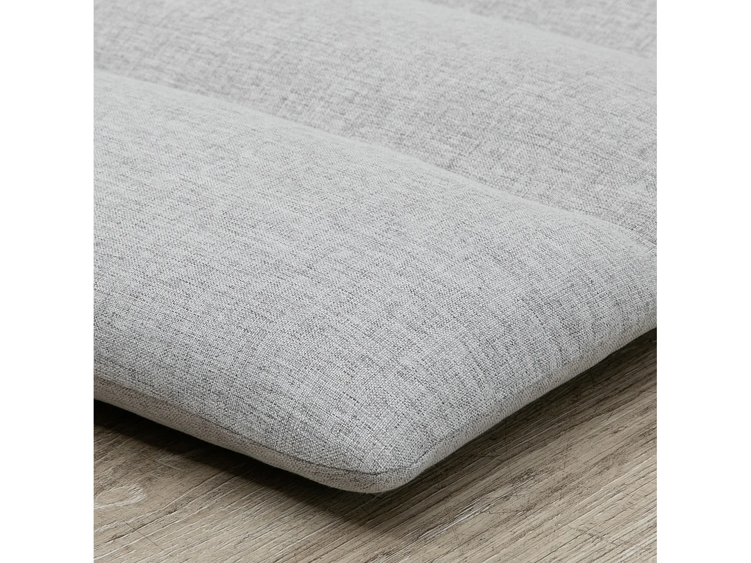 Fauteuil au sol avec dossier réglable, fonction lit, tissu en polyester, gris (72x71x60 cm)