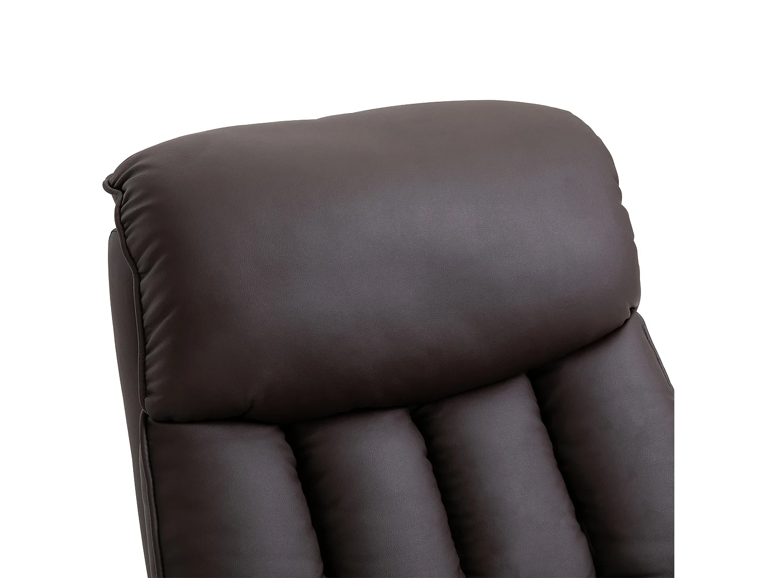 Fauteuil électrique avec fonction de levage, Relax, Cuir synthétique, Marron (80x94x104 cm)