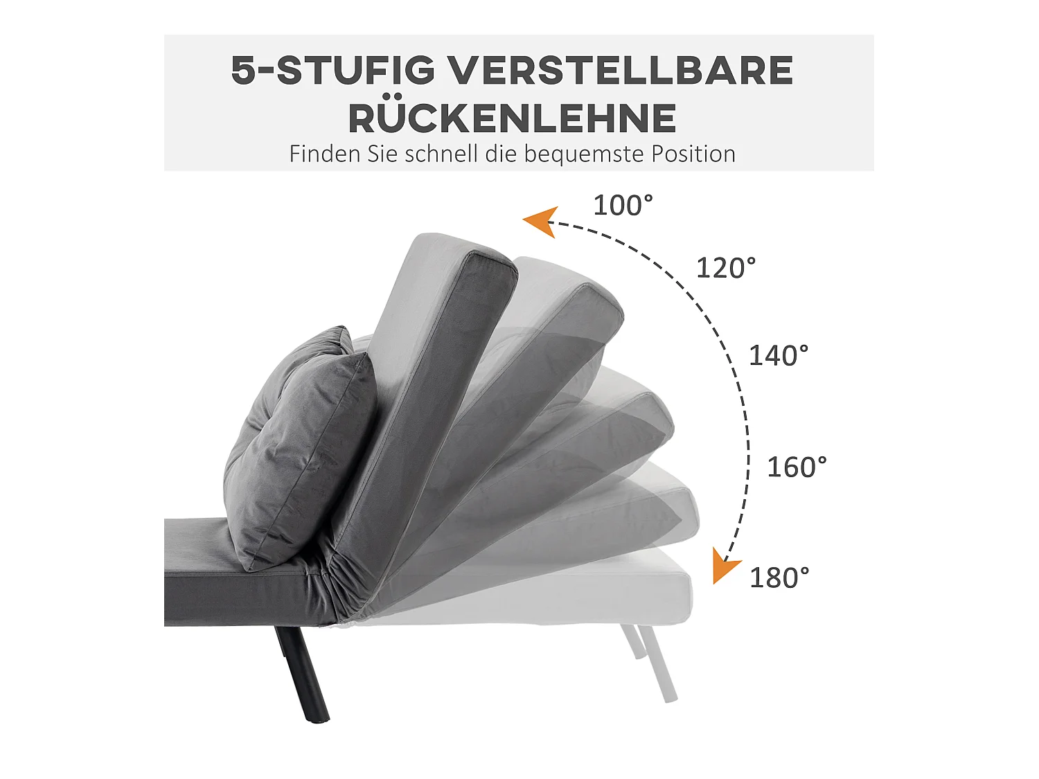 Fauteuil avec fonction lit, tissu velours, gris foncé (63x73x81cm)