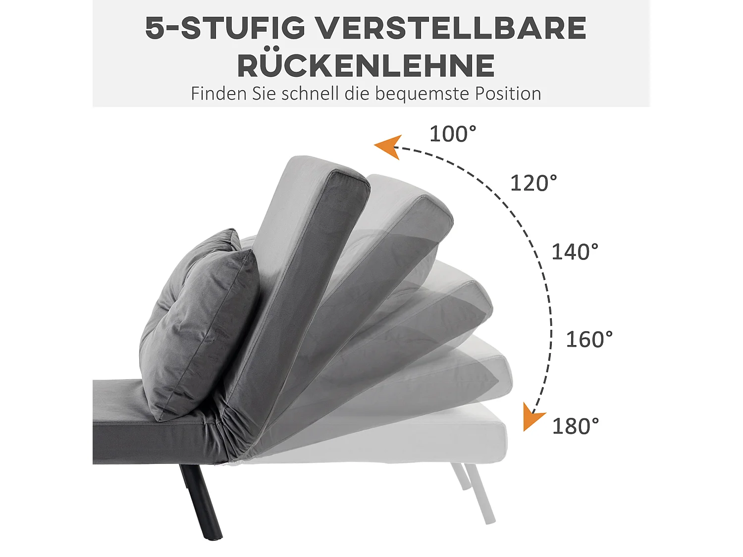 Fauteuil avec fonction lit, tissu velours, gris foncé (63x73x81cm)