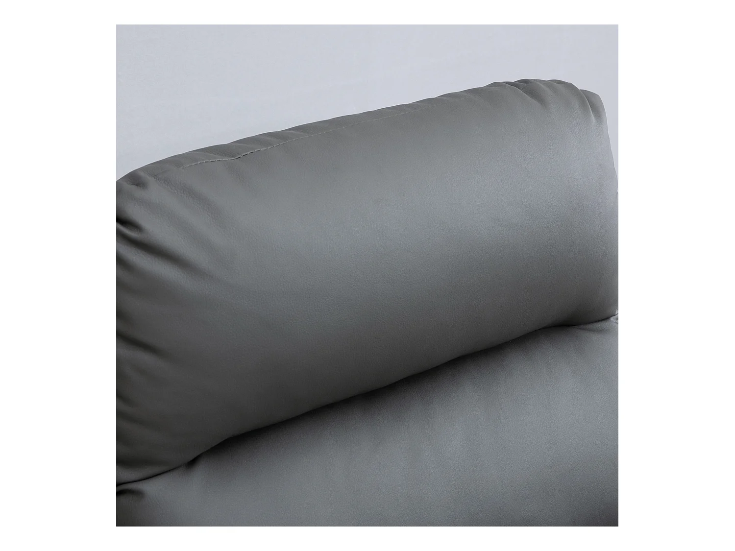 Fauteuil avec fonction pivotante, repose-pieds et porte-boissons, en microfibre, gris foncé (89x65x100 cm)