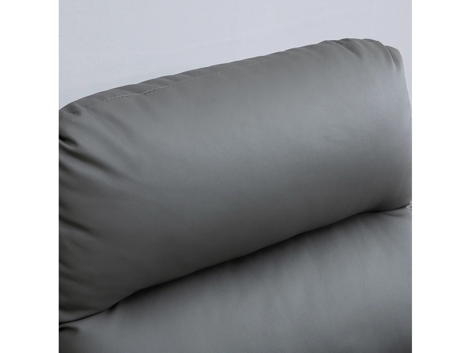 Fauteuil avec fonction pivotante, repose-pieds et porte-boissons, en microfibre, gris foncé (89x65x100 cm)