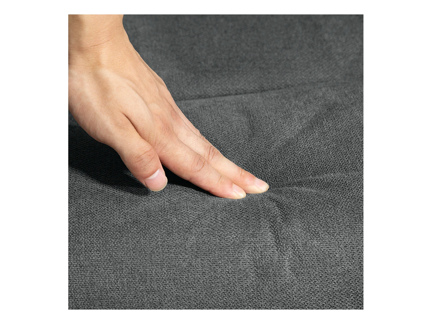 Relaxfauteuil met voetenbank, 130° relaxfunctie, fluwelen stof, tot 150 kg, donkergrijs (78x85x106 cm)