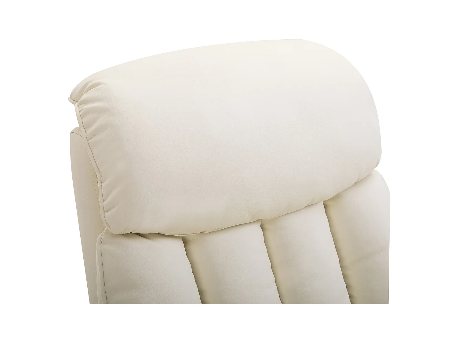 Fauteuil de relaxation avec fonction de levée, fonction inclinable, cuir synthétique, Beige (80x94x104 cm)