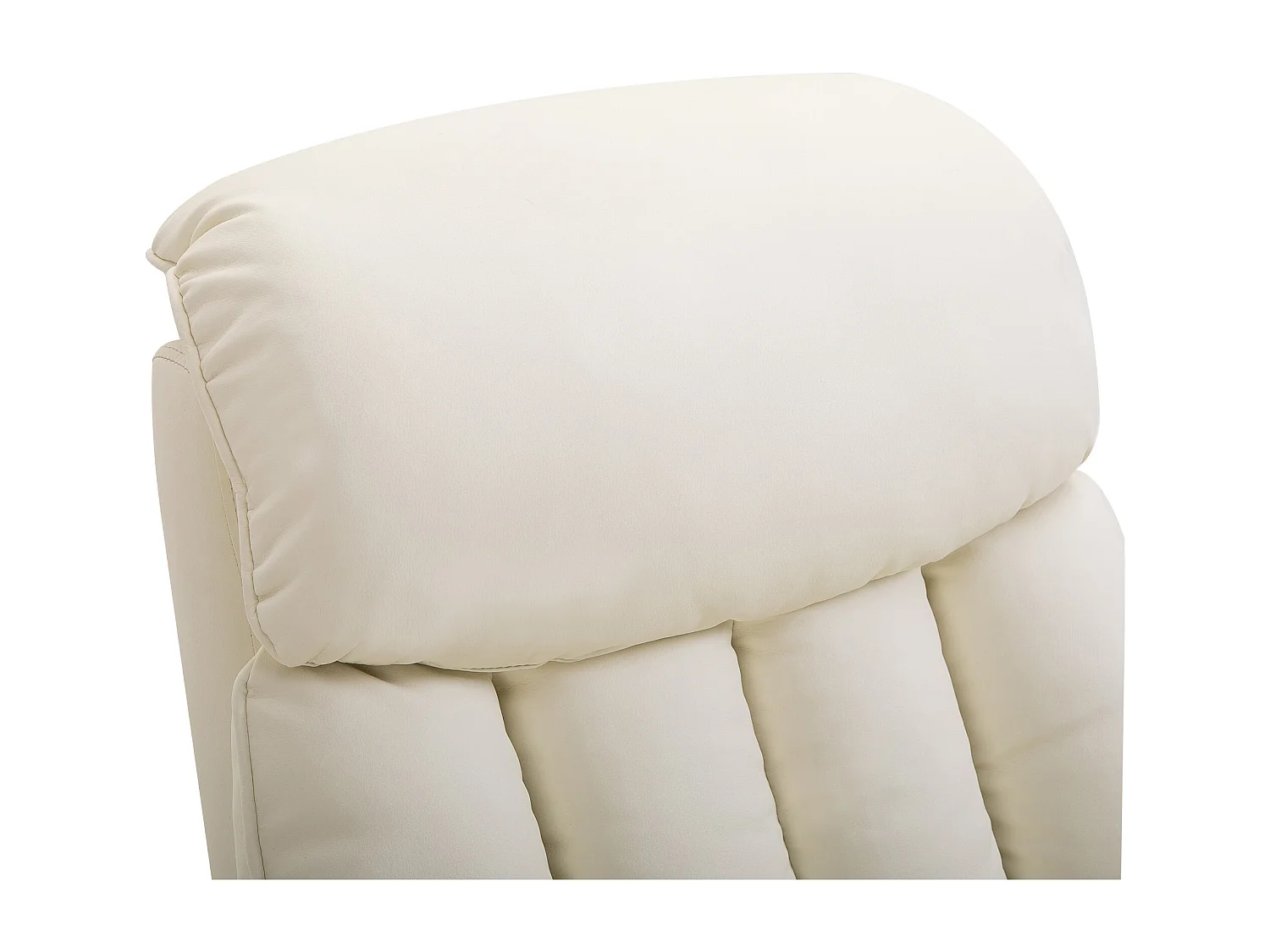 Fauteuil de relaxation avec fonction de levée, fonction inclinable, cuir synthétique, Beige (80x94x104 cm)