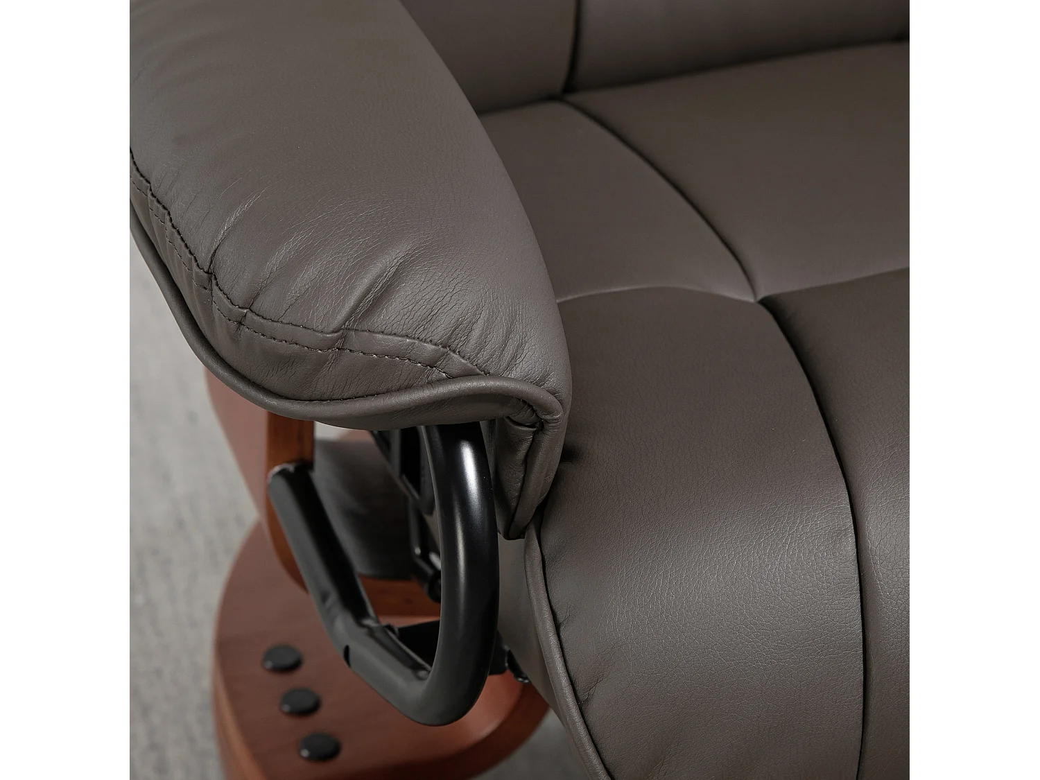 Fauteuil pivotant avec fonction de repos, revêtement en similicuir, marron (78x88x103 cm)