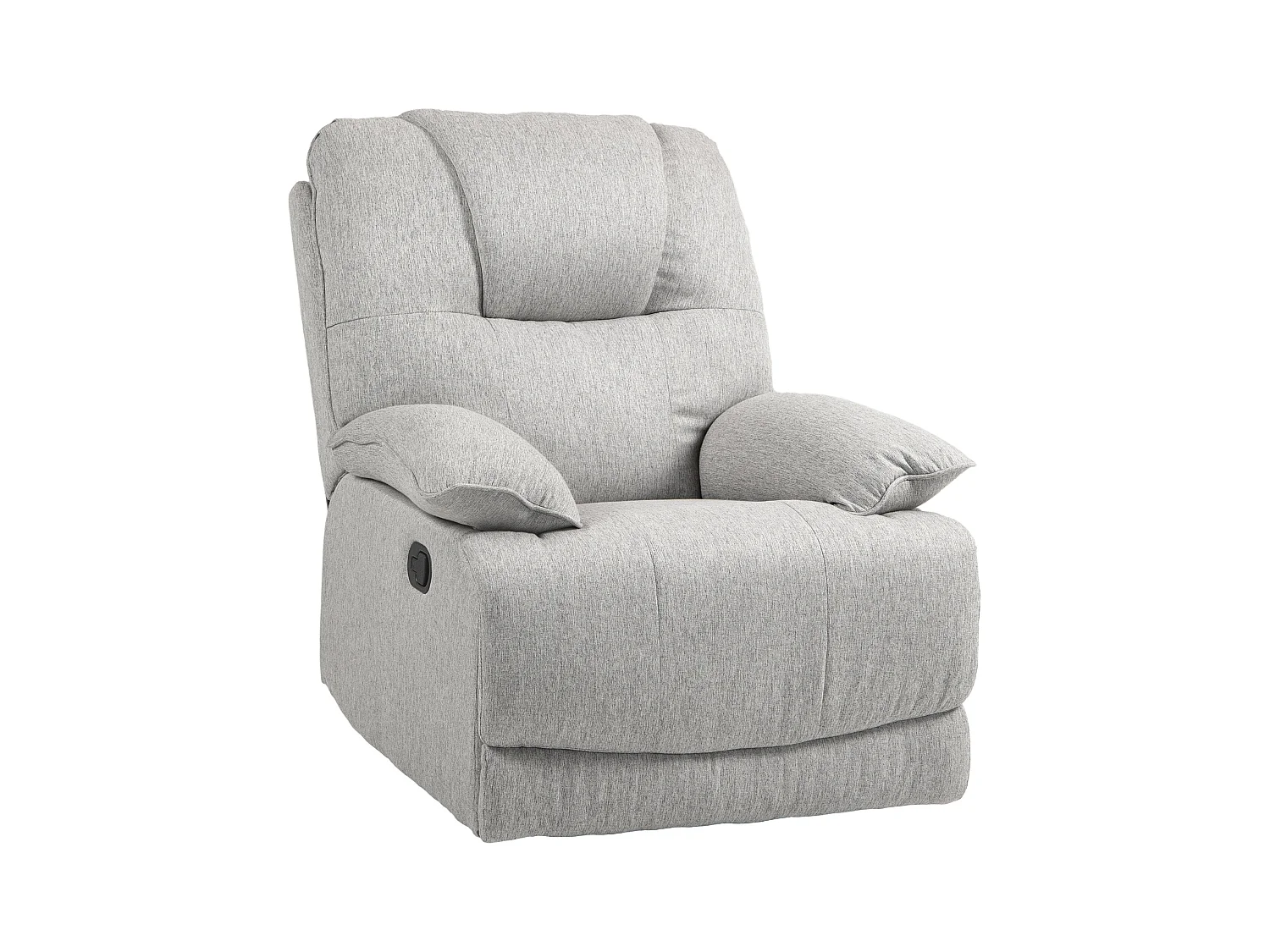 Poltrona con funzione reclinabile, gamba di supporto, tessuto lino, grigio (89x101x105 cm)