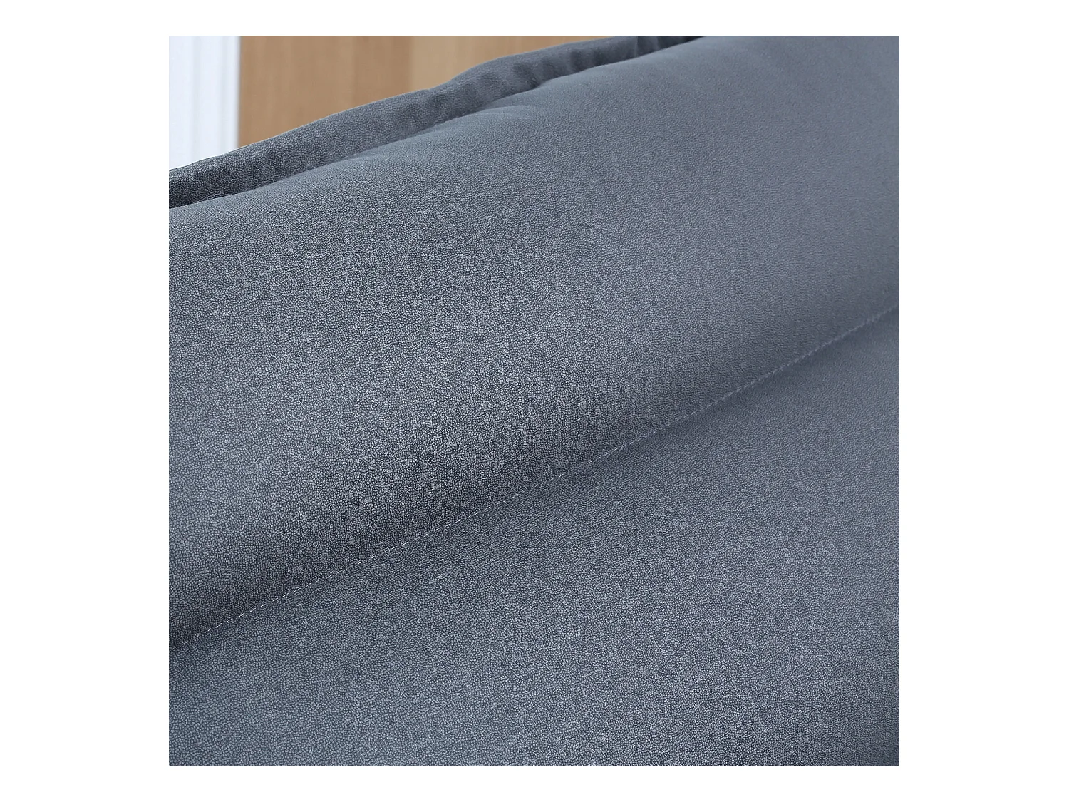 Fauteuil de sol pivotant 360°, dossier réglable 5 positions, microfibre, acier, gris foncé (62x70x95 cm)