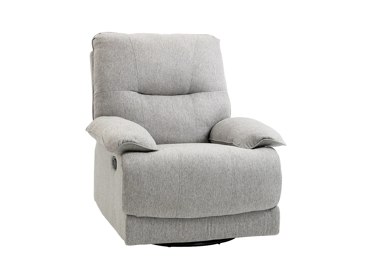 Fauteuil avec fonction inclinable, 360° pivotant, tissu lin, beige (89x98x101cm)