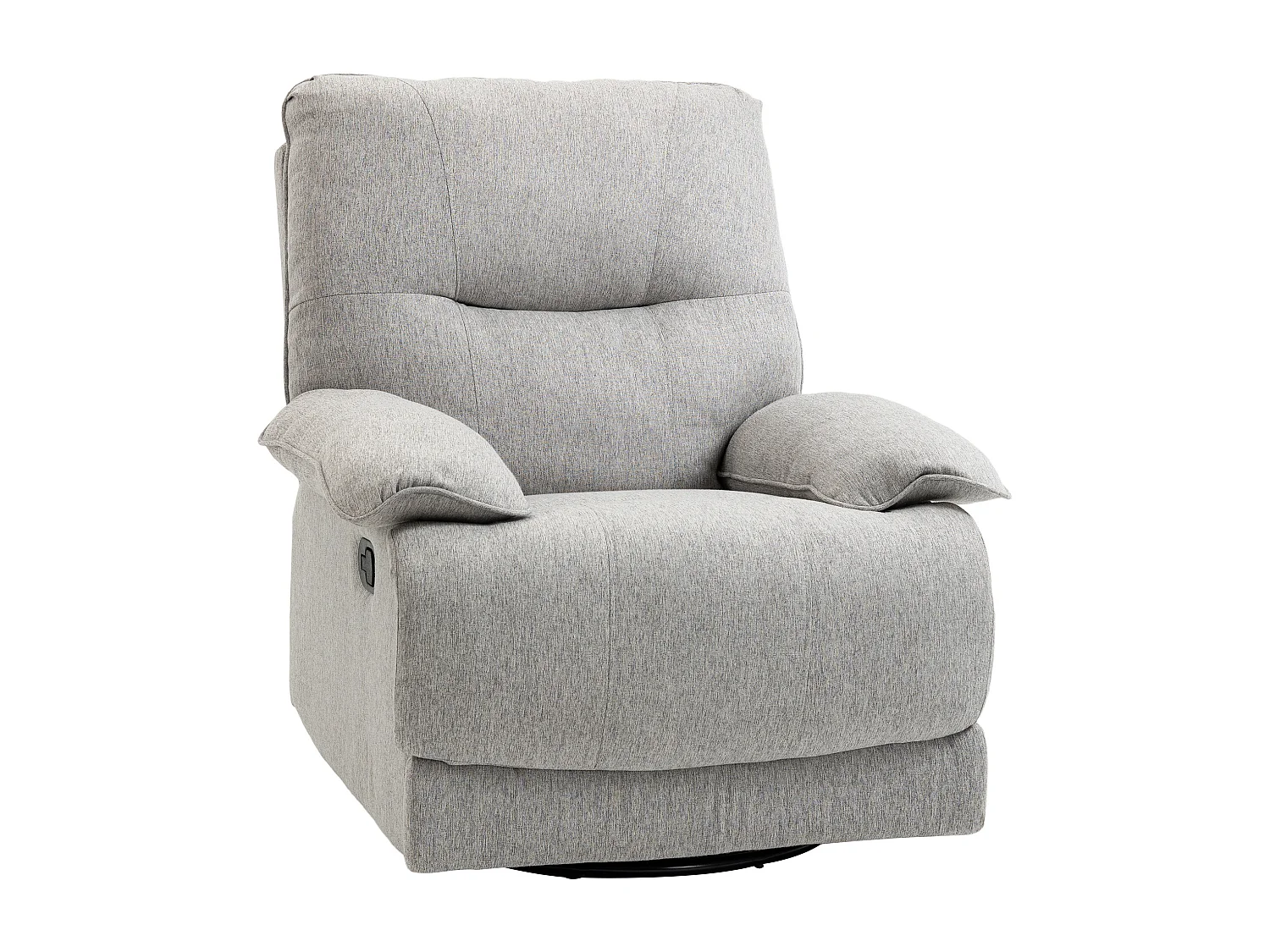 Fauteuil avec fonction inclinable, 360° pivotant, tissu lin, beige (89x98x101cm)