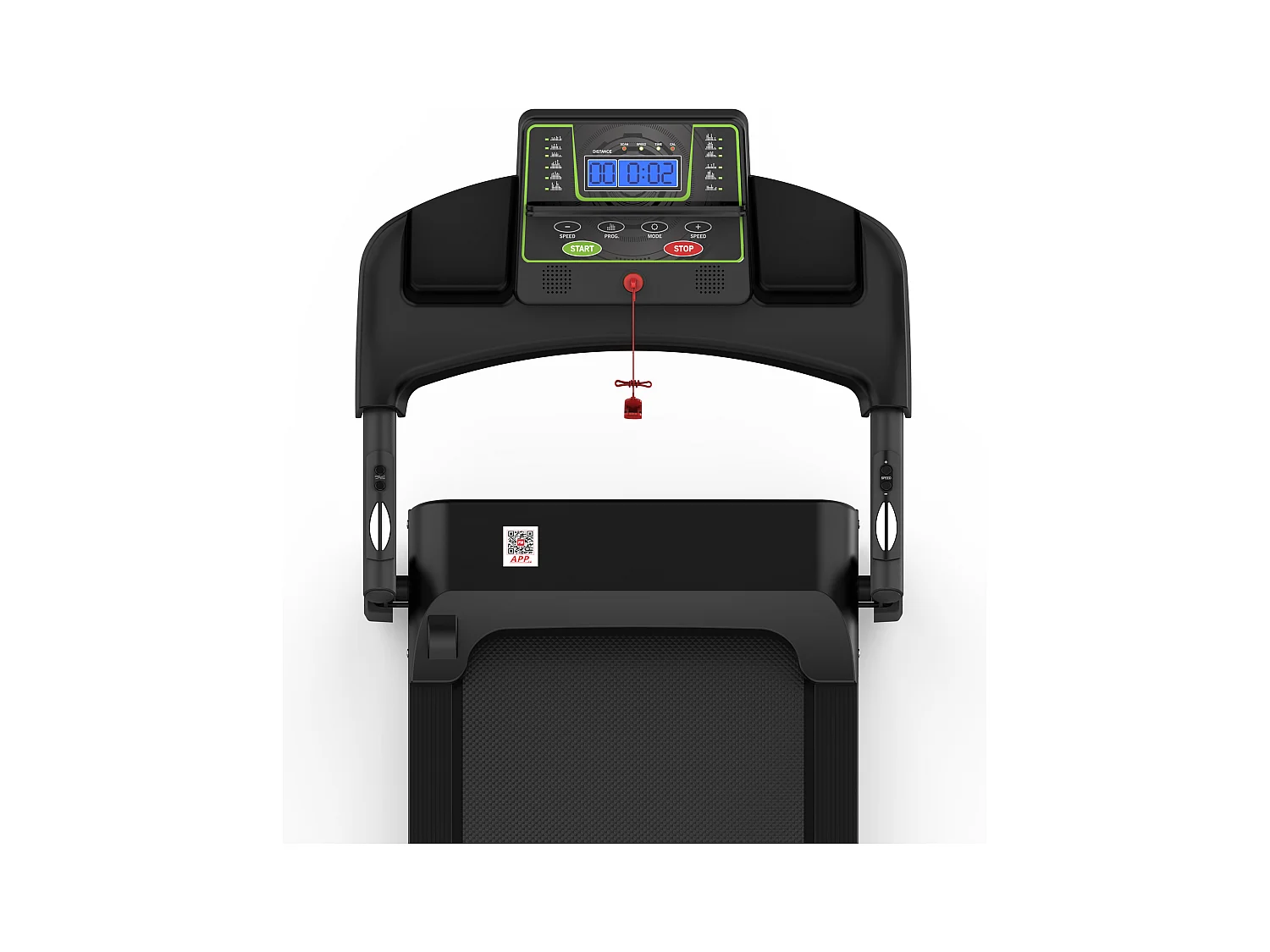 Tapis de course pliable 2-en-1 pour bureau et maison, avec affichage LED, support tablette, vitesse jusqu'à 12 km/h (121x63x104 cm)